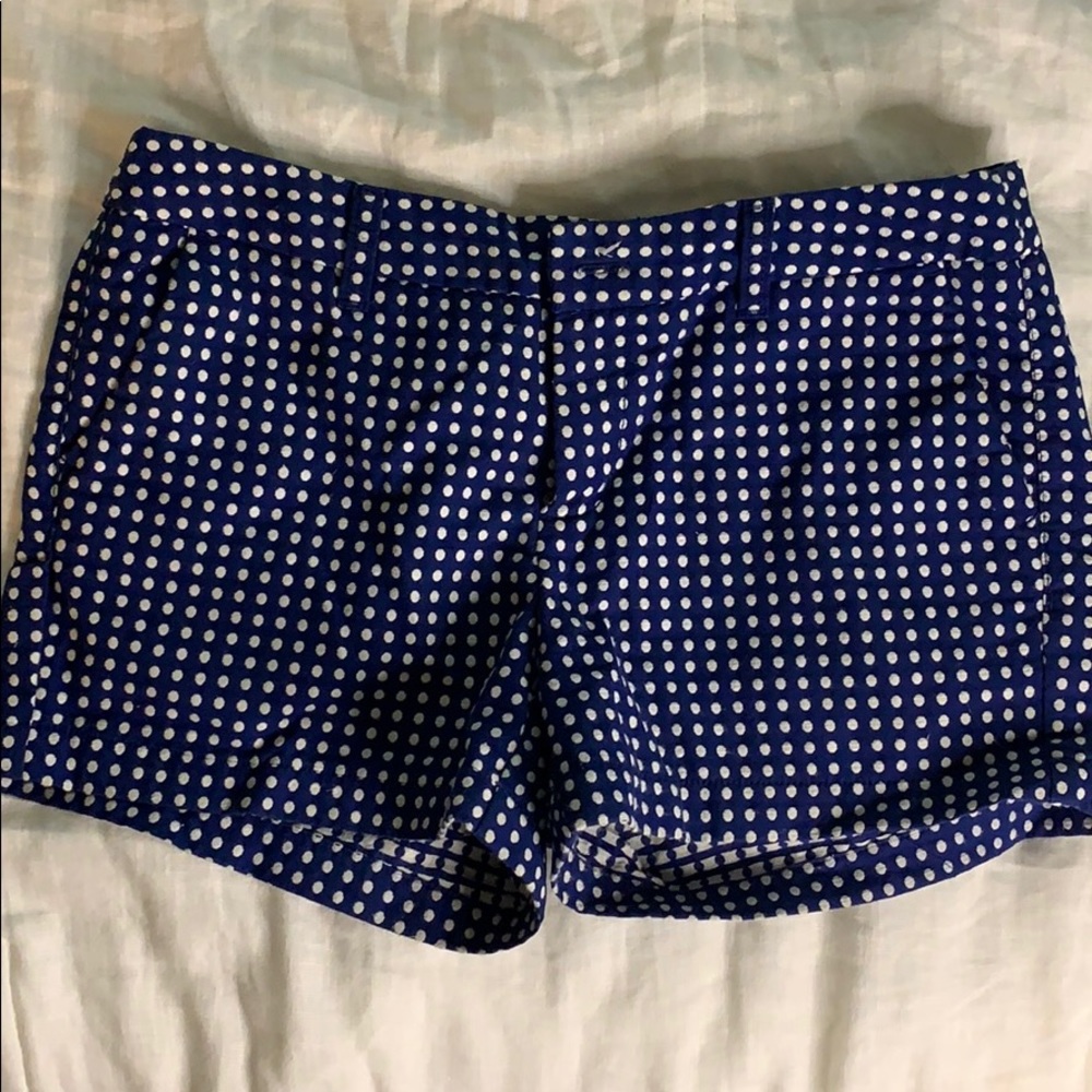 Navy Polka dot shorts
